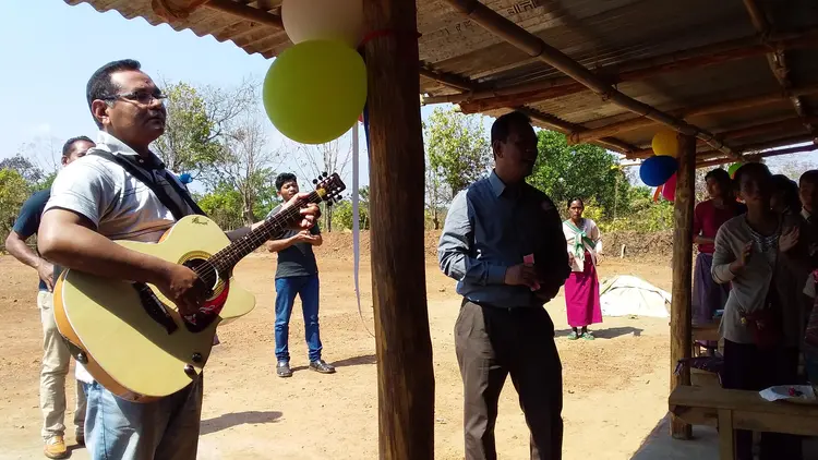 Pastor Markbirt Momin dedicated the new School Building of Mount Penuel School Kimbokgre.